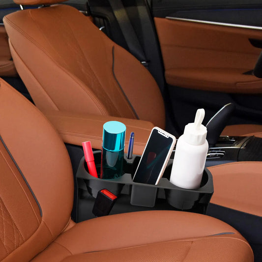 Car Seat Gap Organizer with Cup Holders โ Stops the Drop, Holds Your Drink 2