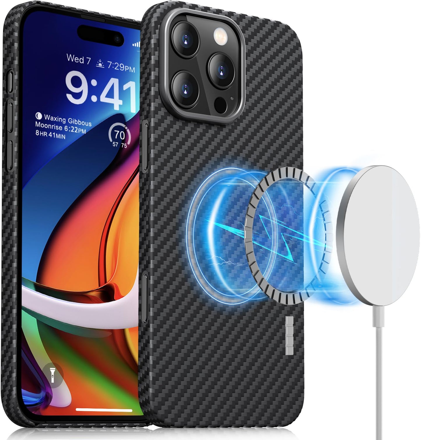Memumi Pro Magnetic Carbon Case for iPhone 16