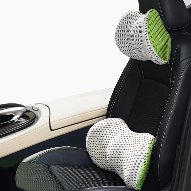 Memory Foam Headrest &amp; Lumbar Support — Stops the Slump on Long Drives 4