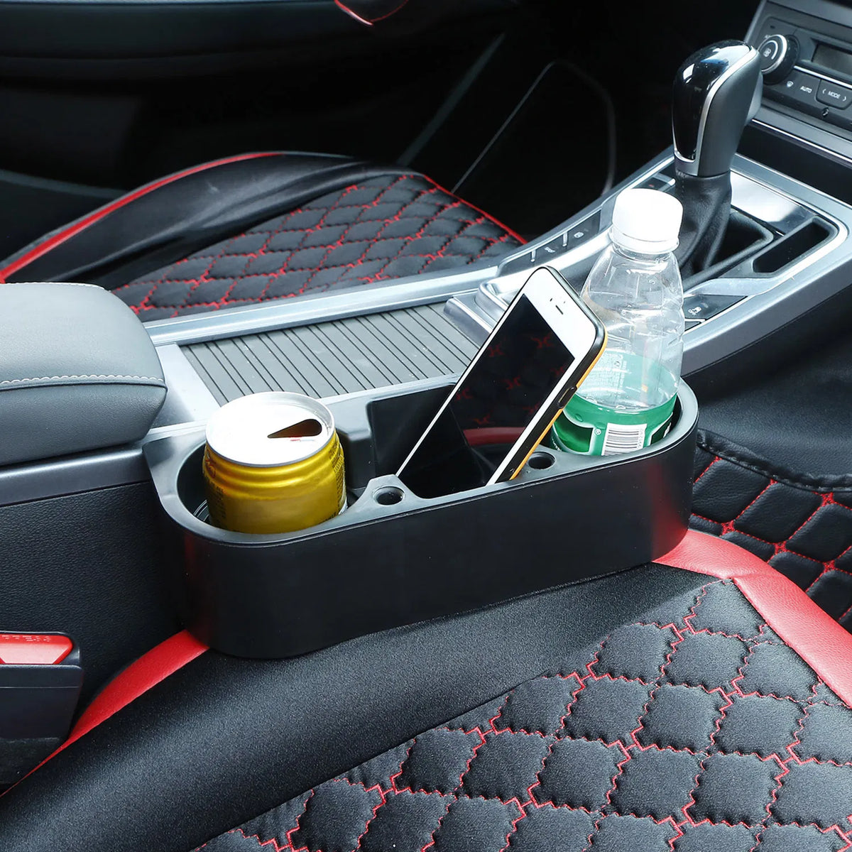 Car Seat Gap Organizer with Cup Holders — Stops the Drop, Holds Your Drink