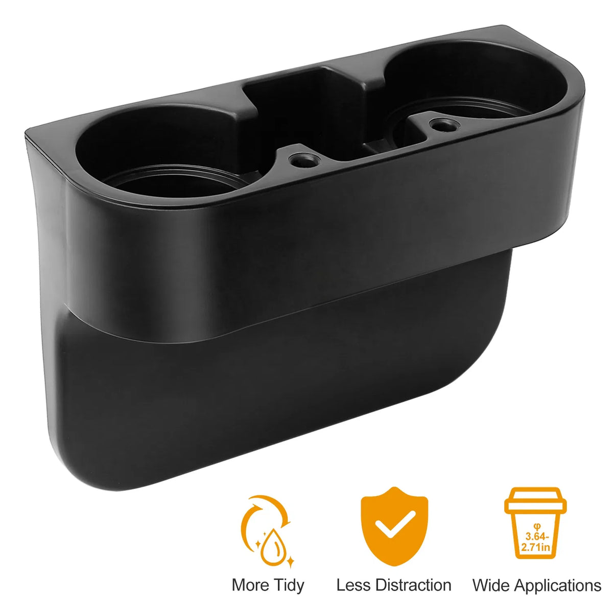Car Seat Gap Organizer with Cup Holders — Stops the Drop, Holds Your Drink 3