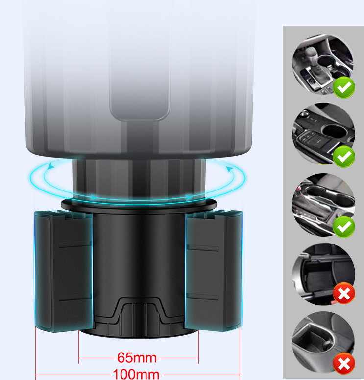Cup Holder Expander — Holds Oversized Bottles Steady in Small Slots 6