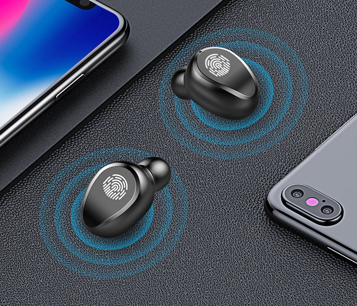 F9 Bluetooth Headphones with Touch Control and Battery Display
