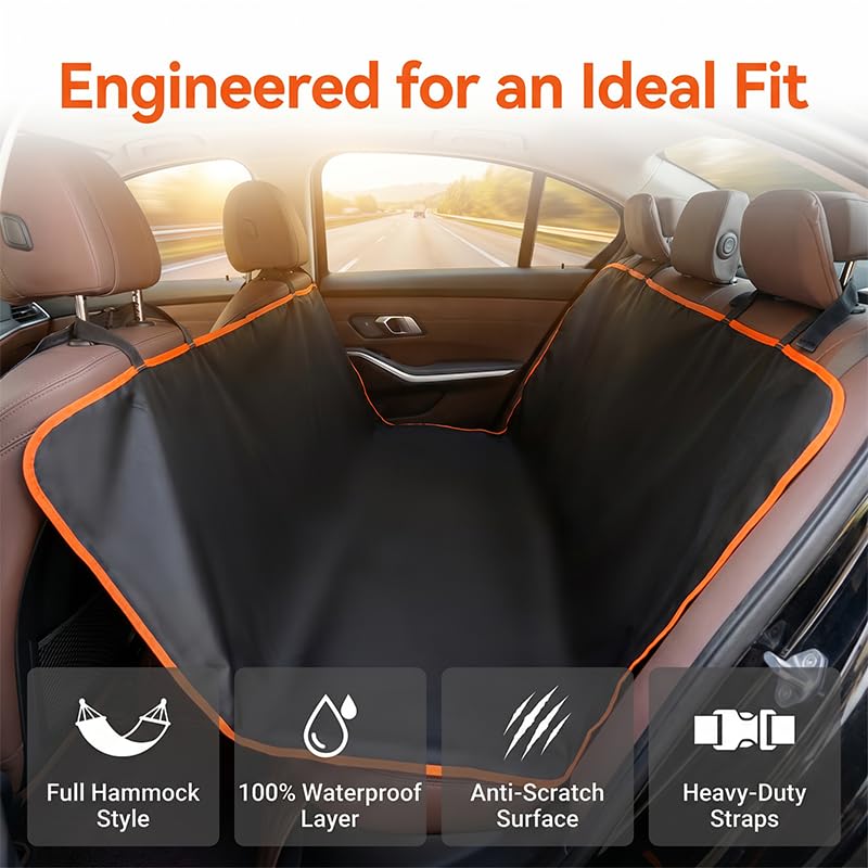 Waterproof Dog Car Seat Cover — Stops Scratches and Mud on the Back Seat 6