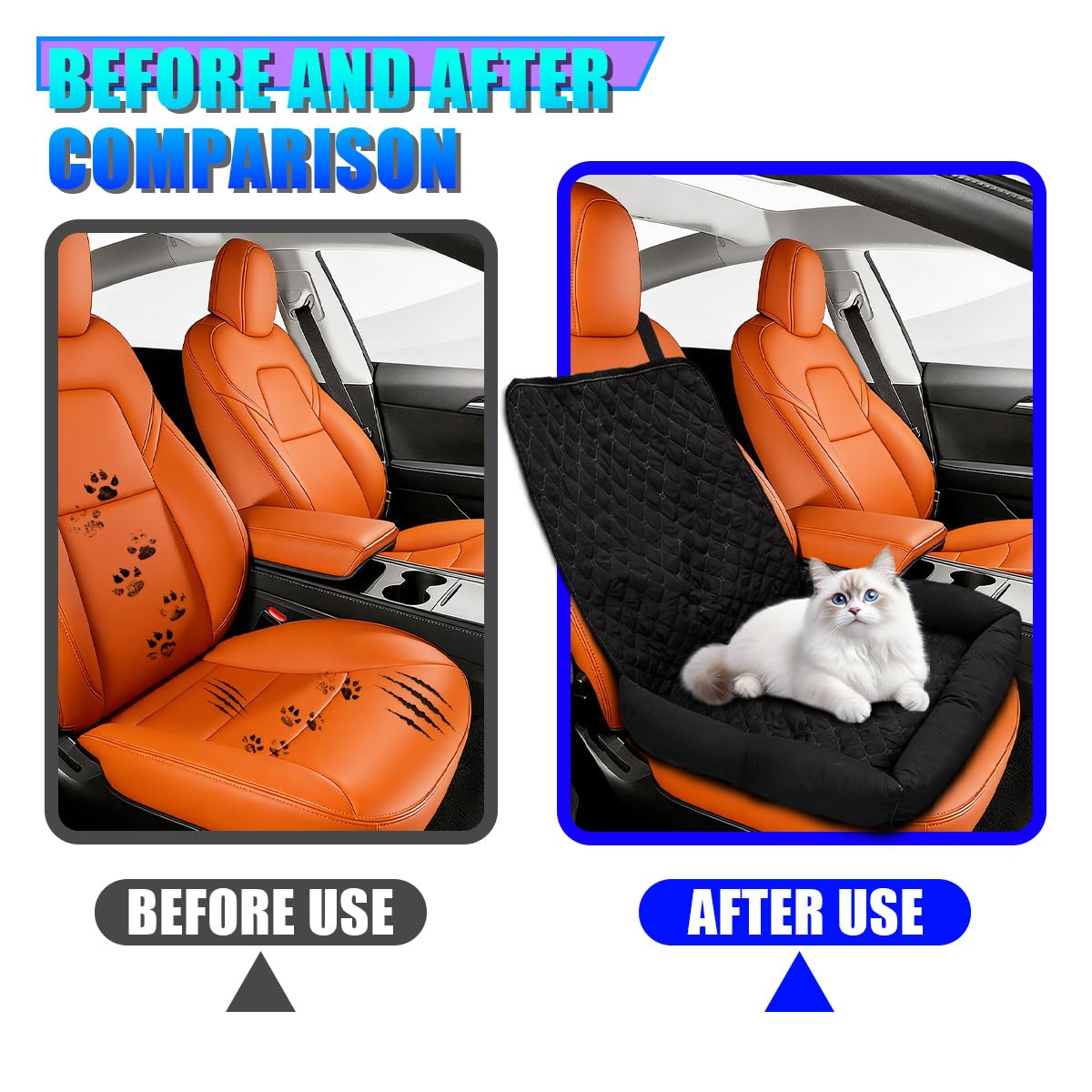 Dog Car Seat Cover — Keeps Fur, Mud, and Scratches Off the Upholstery 8