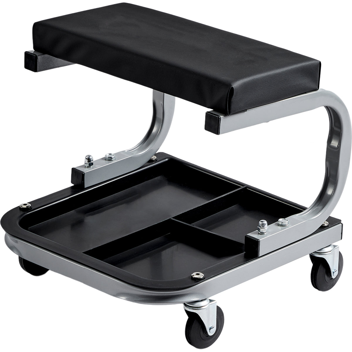 Mechanic Garage Stool — Rolling Seat With Tool Tray